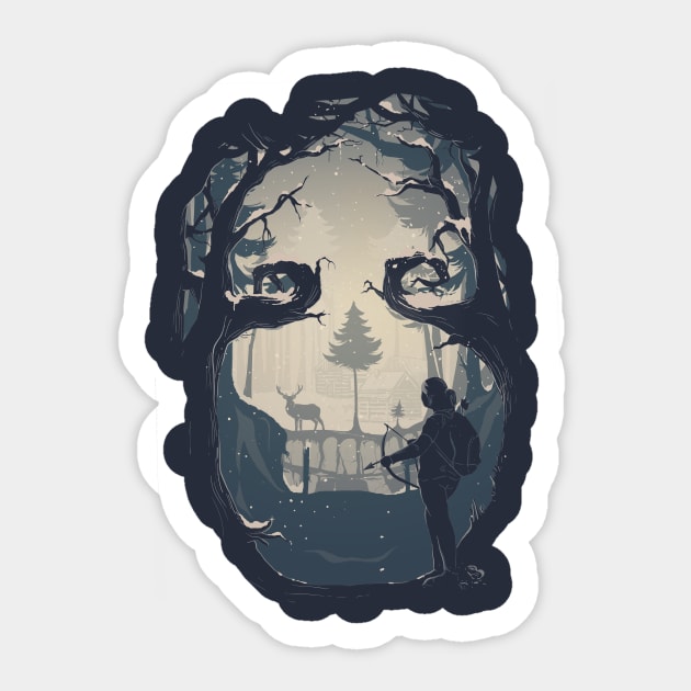 Winter Hunt Sticker by Stefan Große Halbuer